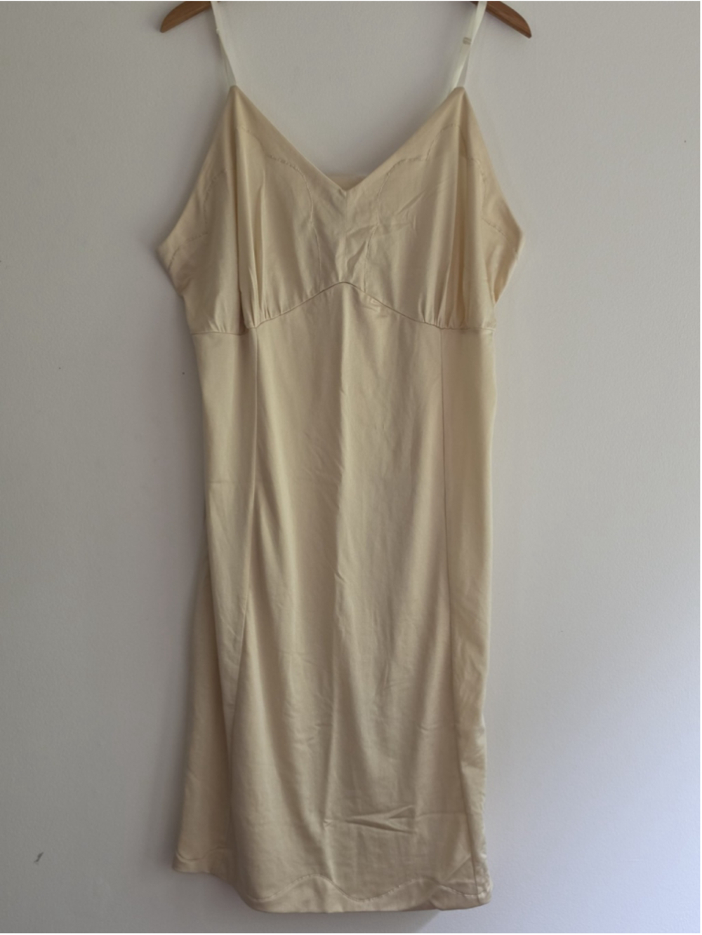 Vintage Wondermaid Neutral Beige Cream Nylon Full Slip Dress Size 46 ST# 1241